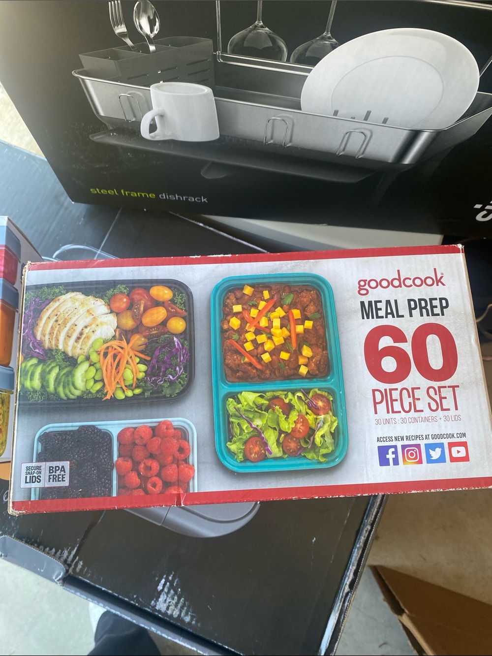 GoodCook Meal Prep 60-Piece Set - Teal and Clear Containers. No offers